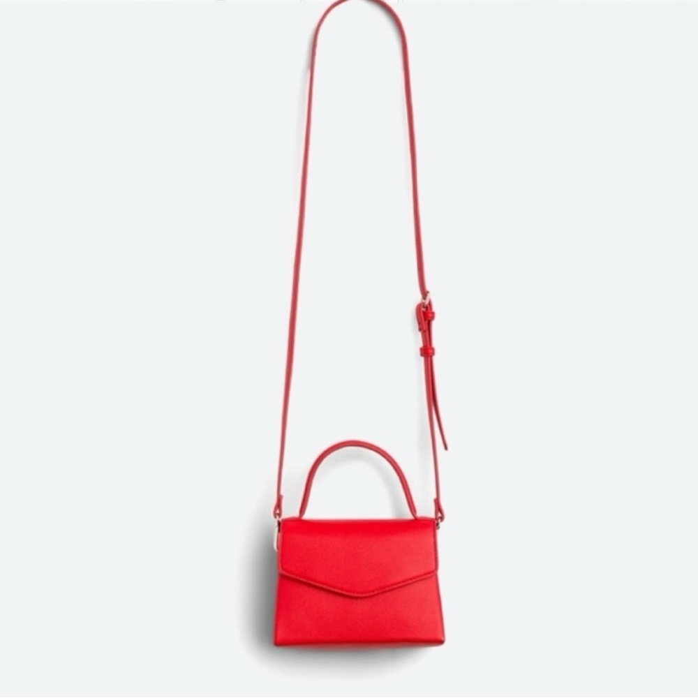 NWT Campsite Adrerwen Top Handle Crossbody Bag In Red